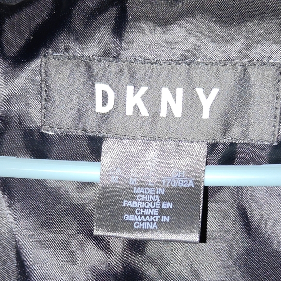 DKNY Women's Dark Blue Hooded Puffer Jacket - Picture 2 of 9